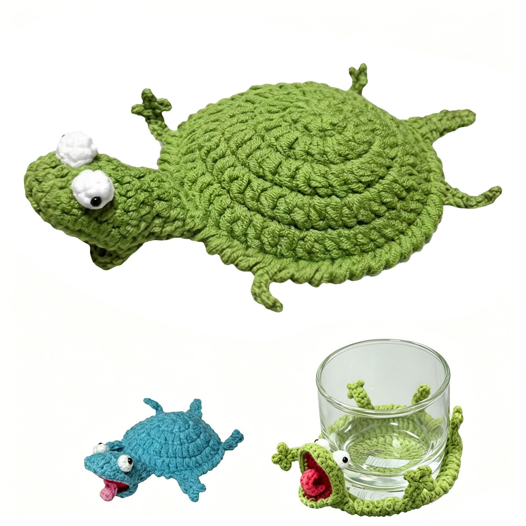 LYL-Crochet Lizard Coaster สนุก Little Lizard Coaster ทอ Lizard Fun Coaster