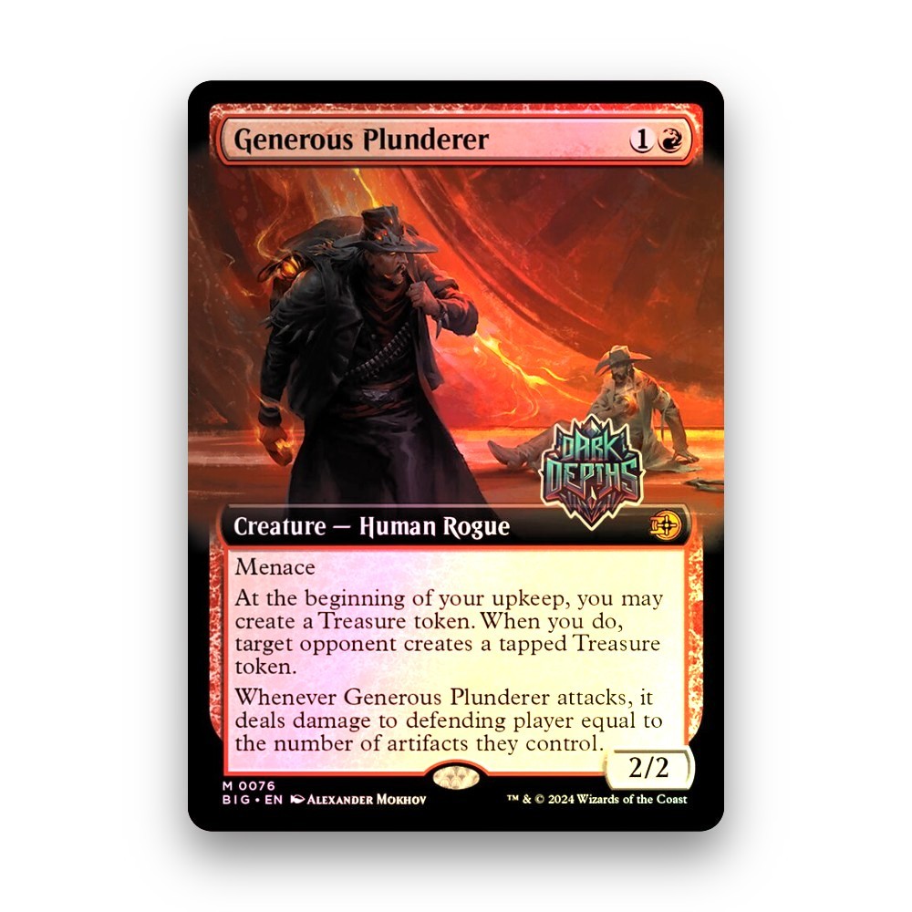 [MTG] Generous Plunderer (Extended Art) (#76) [BIG] [RED] [MYTHIC] | Magic the Gathering