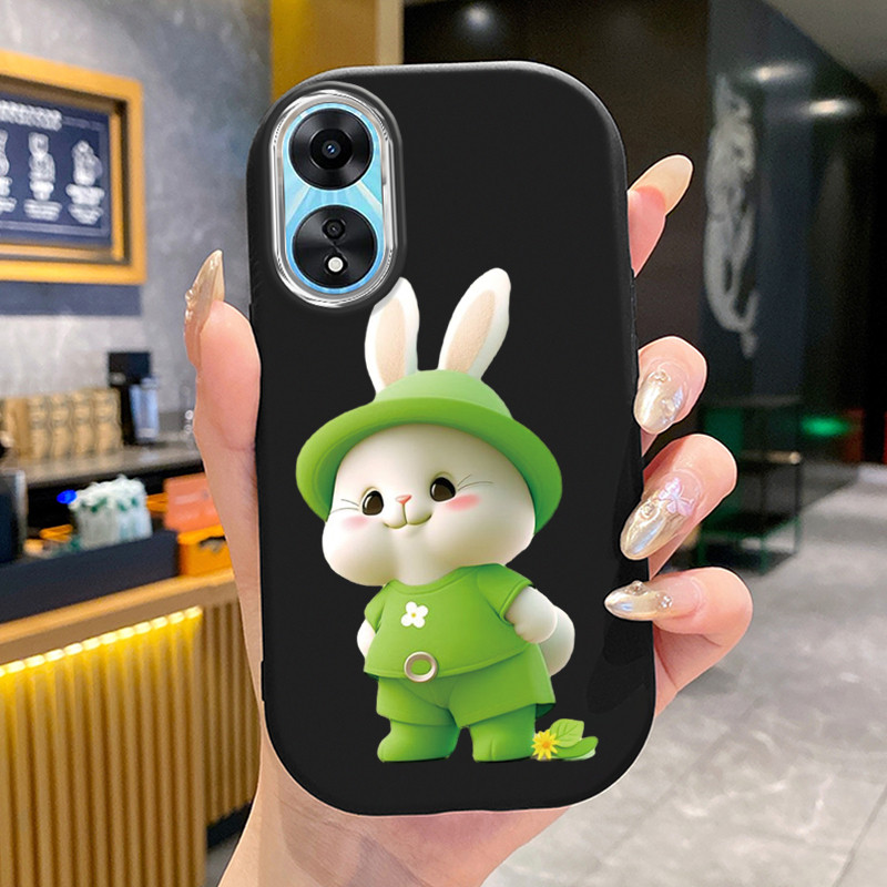 เคสสำหรับ OPPO A58 5G A78 5G A58X 5G A1X A2X 5G A58 4G เคสโทรศัพท์กระต่ายกลมและอ้วนเสื้อแจ็กเก็ตผ้านุ่ม