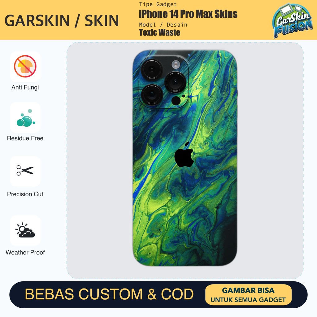 เคสป้องกันรอยขีดข่วนของ IPhone 14 Pro Max Toxic Waste | โดยฟิวชั่น | รหัส - BCEJ