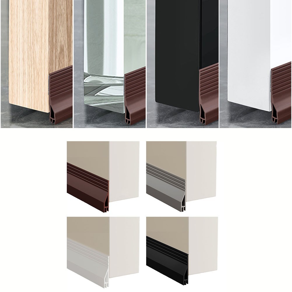 SWTDRMWave Bottom Door Draft Stopper Weather Strip Noise Blocker Soundproof Door Sweep