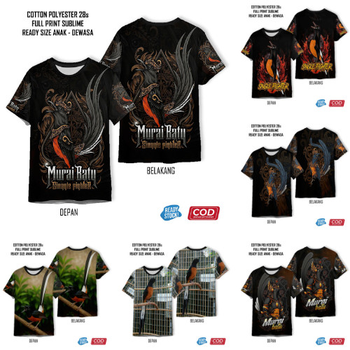 เสื้อยืด Murai Kicau Mania Bird สุดเท่ | เสื้อผ้า 3D Unisex สําหรับเด็กและผู้ใหญ่ - Sarana 3D