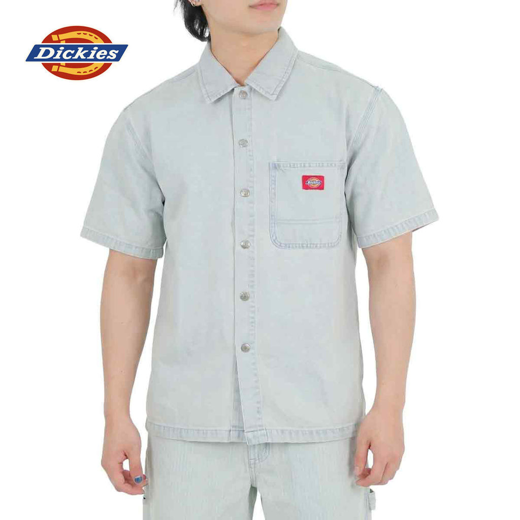 DICKIES MENS SHIRTS SS - ULTRA LIGHT BLUE เสื้อเชิ้ต ผู้ชาย