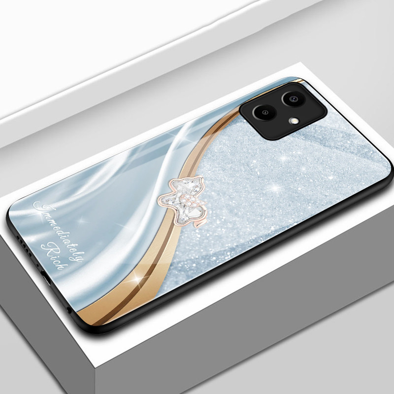 เคสสำหรับ Samsung A06 4G A05 M05 F05 A05s A04 M04 F04 A04s เคสโทรศัพท์ม้าเล็กเปลือกแก้วกันกระแทก