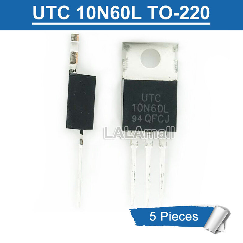 5pcs UTC 10N60L TO-220 UTC10N60L 10N60 TO220 10A/600V N-Channel MOSFET ทรานซิสเตอร์ใหม่ IC