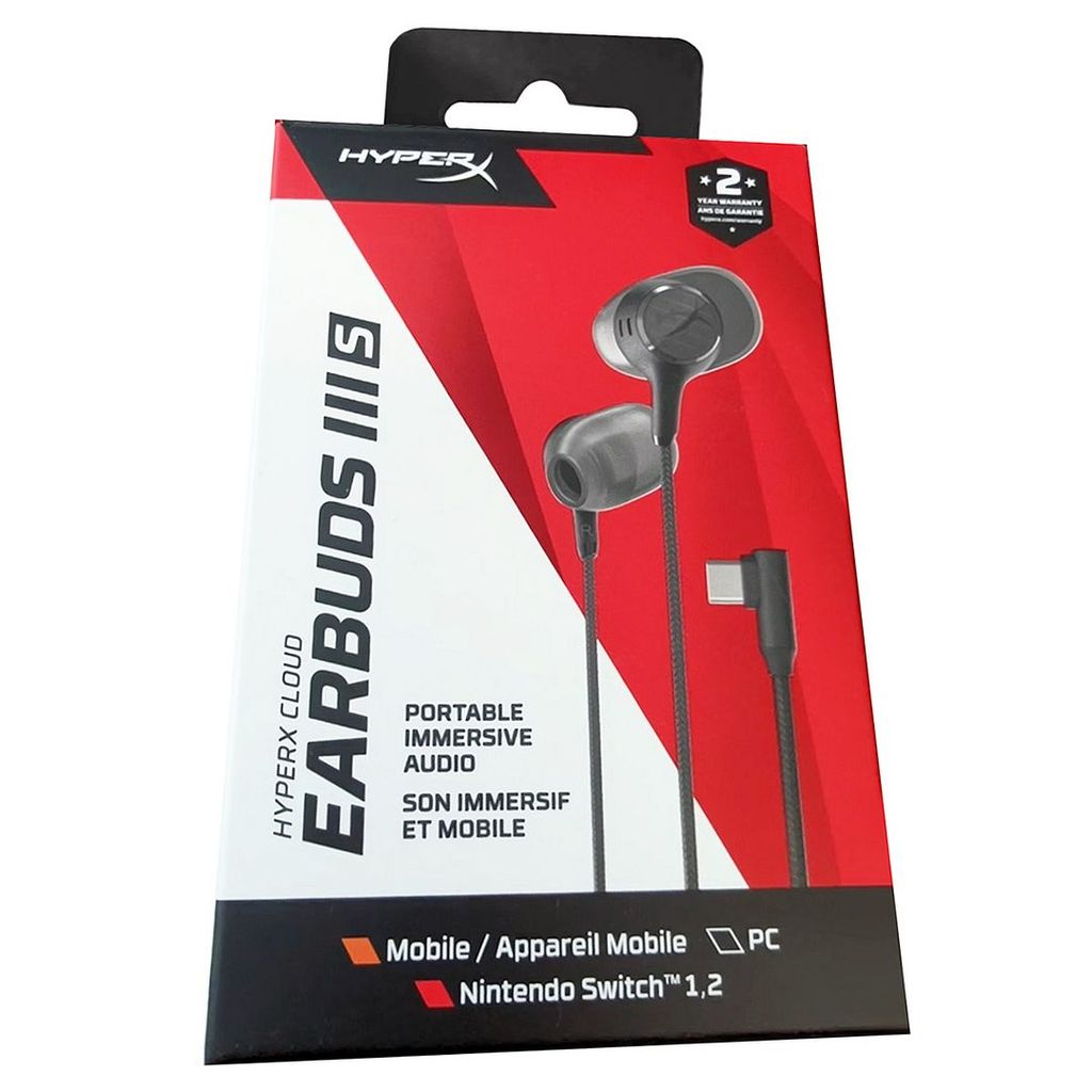 HyperX Cloud Earbuds III S USB Type-C Gaming Earbuds (Black), BN7S1AA