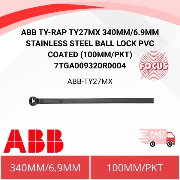 ABB TY-RAP TY27MX 340MM/6.9MM สแตนเลสเหล็ก