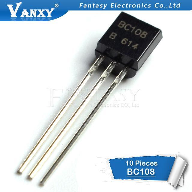 10 ชิ้น BC108 ทรานซิสเตอร์ TO-92 C108 TO92 ใหม่