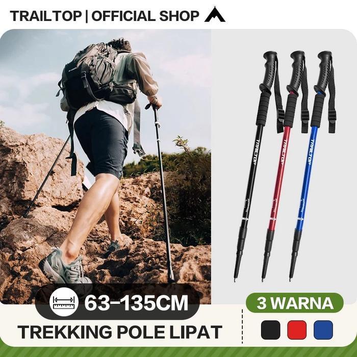 [Ready] Trailtop Tracking Pole Folding Mountain Trekking Hiking Stick ปรับได้ตามคุณชอบ