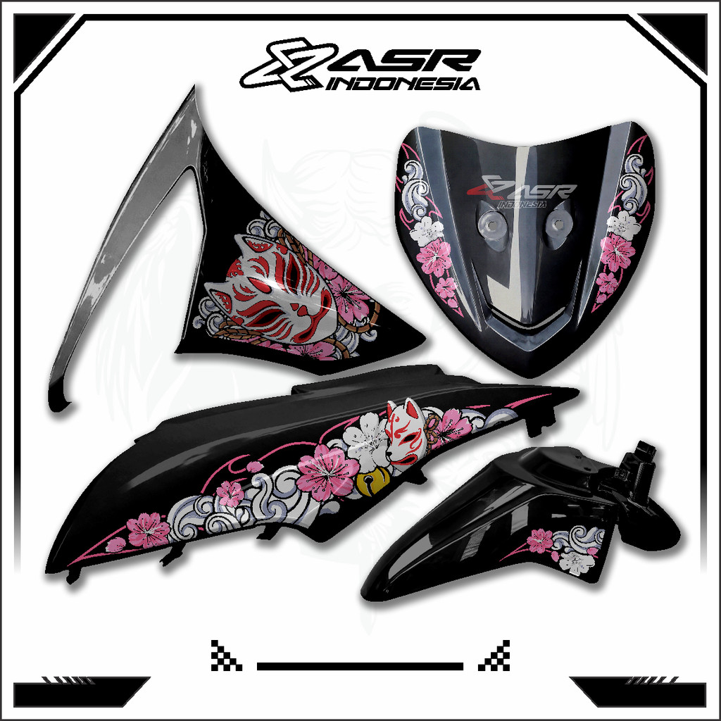 ASR Striping Beat Pop Kitsune Mask โปร่งใส UV