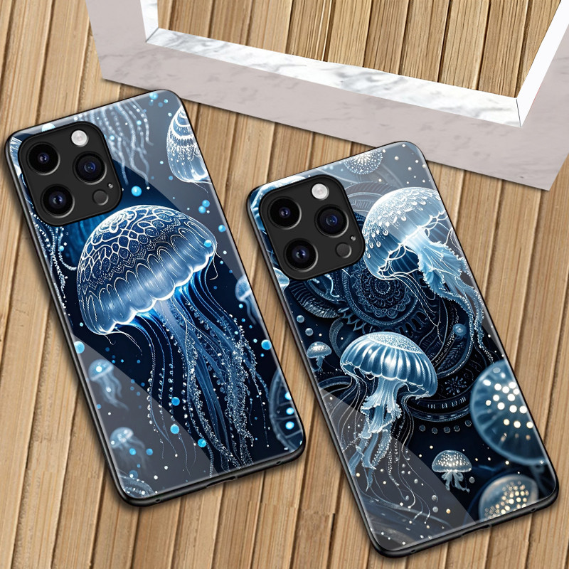 เคสสำหรับ VIVO Y22 Y22s เคสโทรศัพท์แมงกะพรุนเปลือกแก้วกันกระแทก - รูปที่ 7