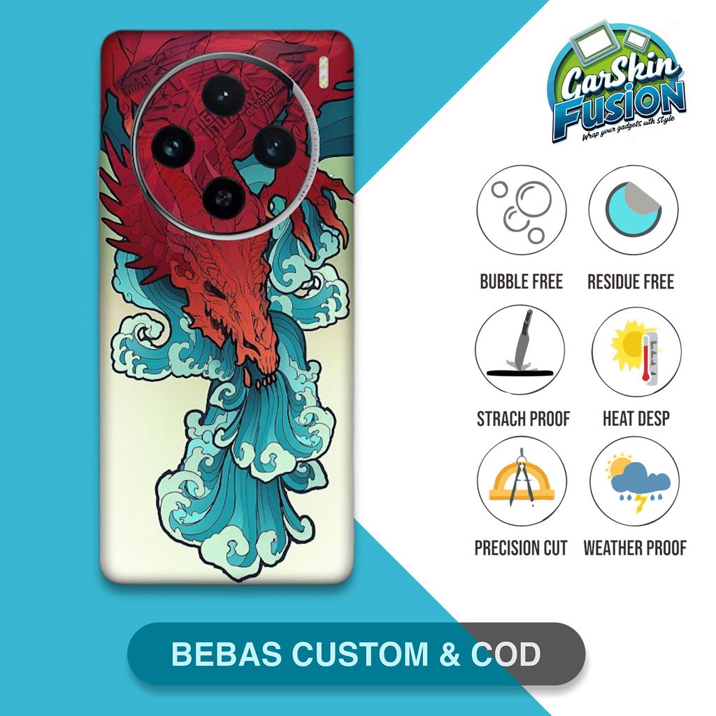 Garskin Skin Vivo X100 dragon เคสกันรอยกันรอย | By Fusion Code - prc