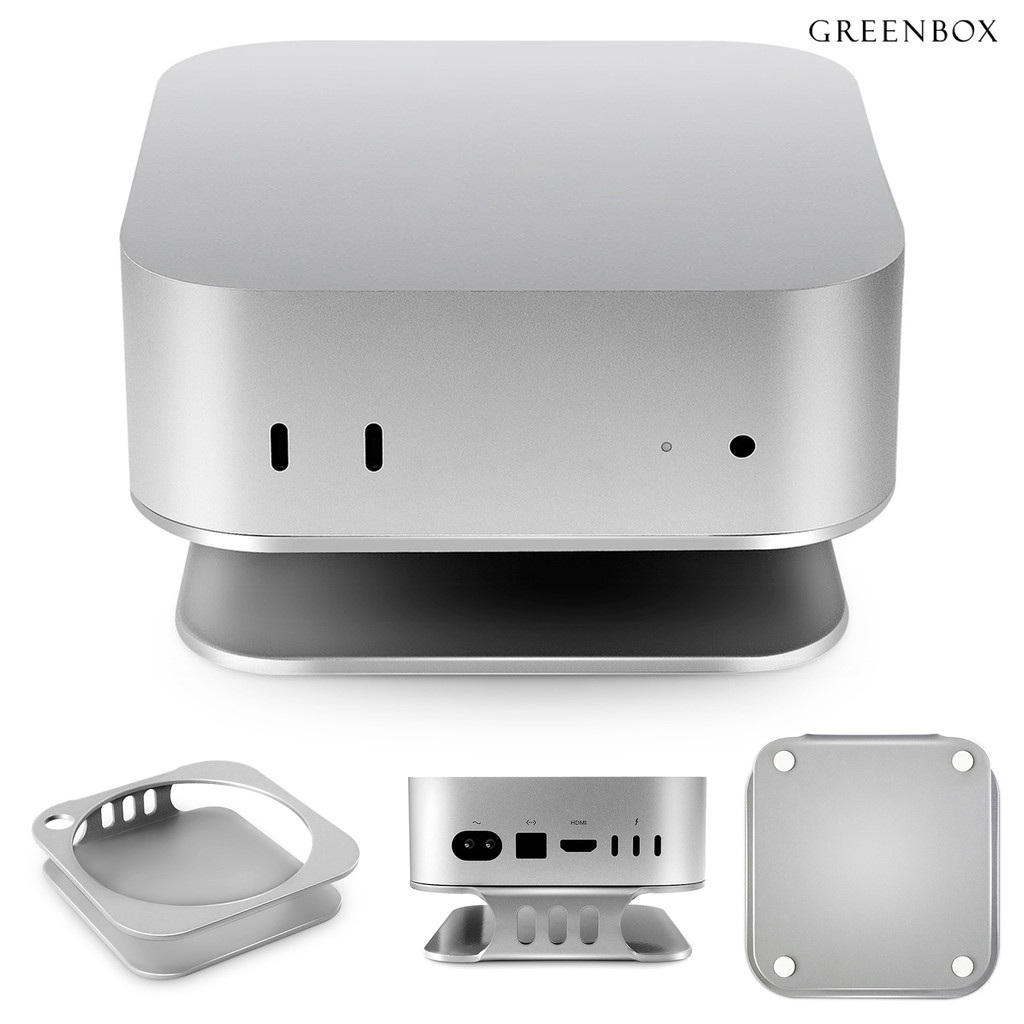 Greenbox Mini 4 Dock Stand Desktop Mount Metal Mount Holder Bracket Easy Power Button Access with Im