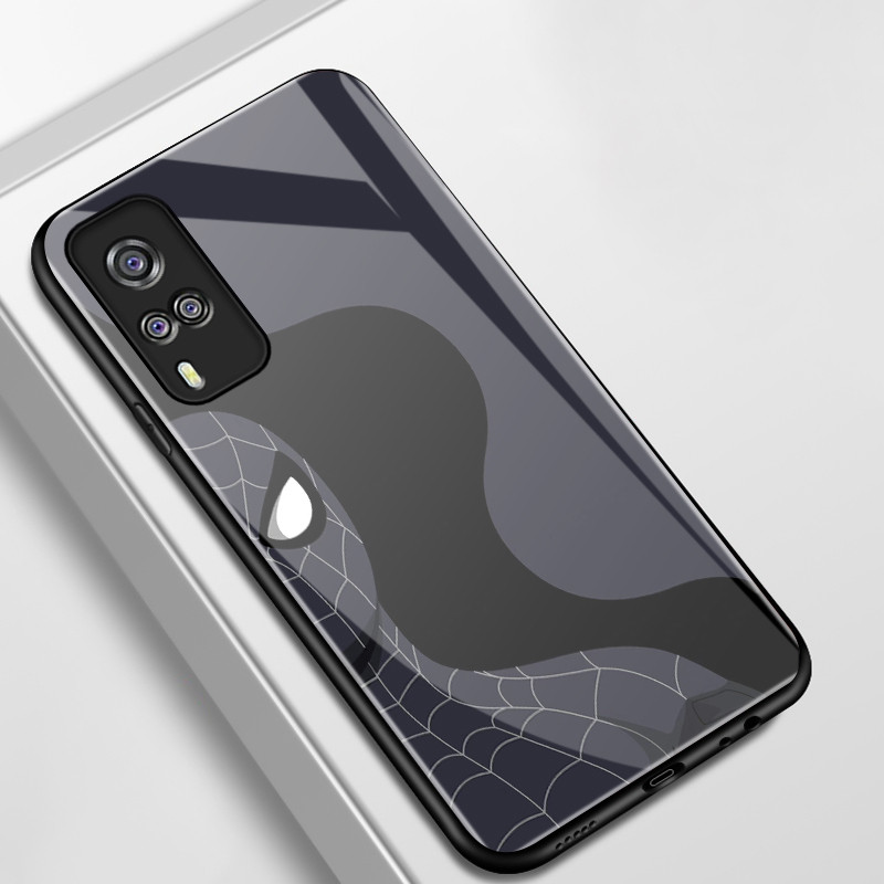 เคสสำหรับ VIVO Y51 2020 Y31 2021 Y51A 2021 Y53s Y33 เคสโทรศัพท์วีรบุรุษการ์ตูนเปลือกแก้วกันกระแทก