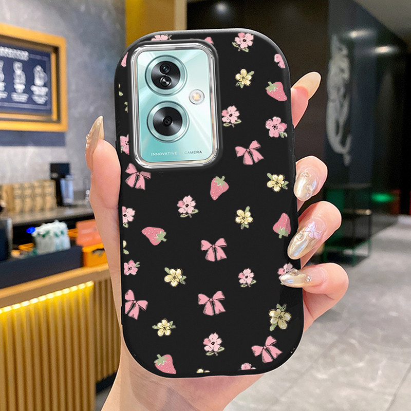 เคสสำหรับ OPPO A79 5G A2 5G เคสโทรศัพท์กุทัณฑ์ดอกไม้กลมและอ้วนซิลิโคนซอฟต์เชลล์