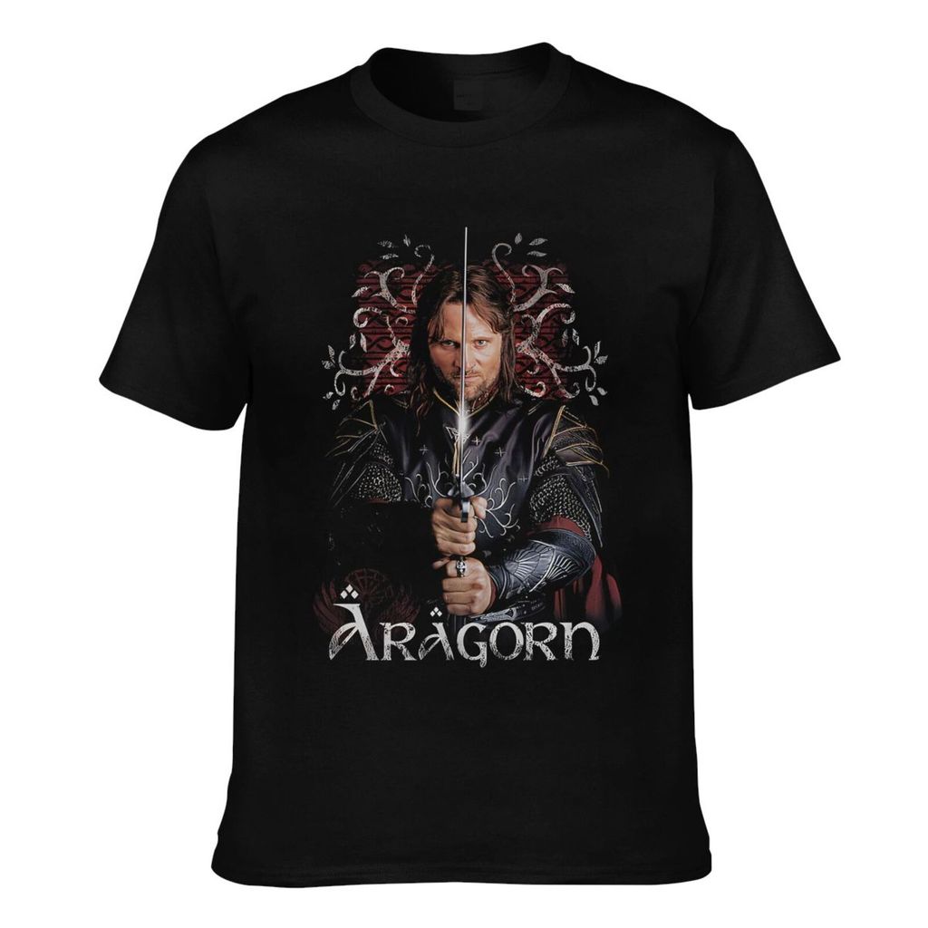Casual Tee Lord Of The Rings Aragorn Vintage Tshirt For Man Clothes
