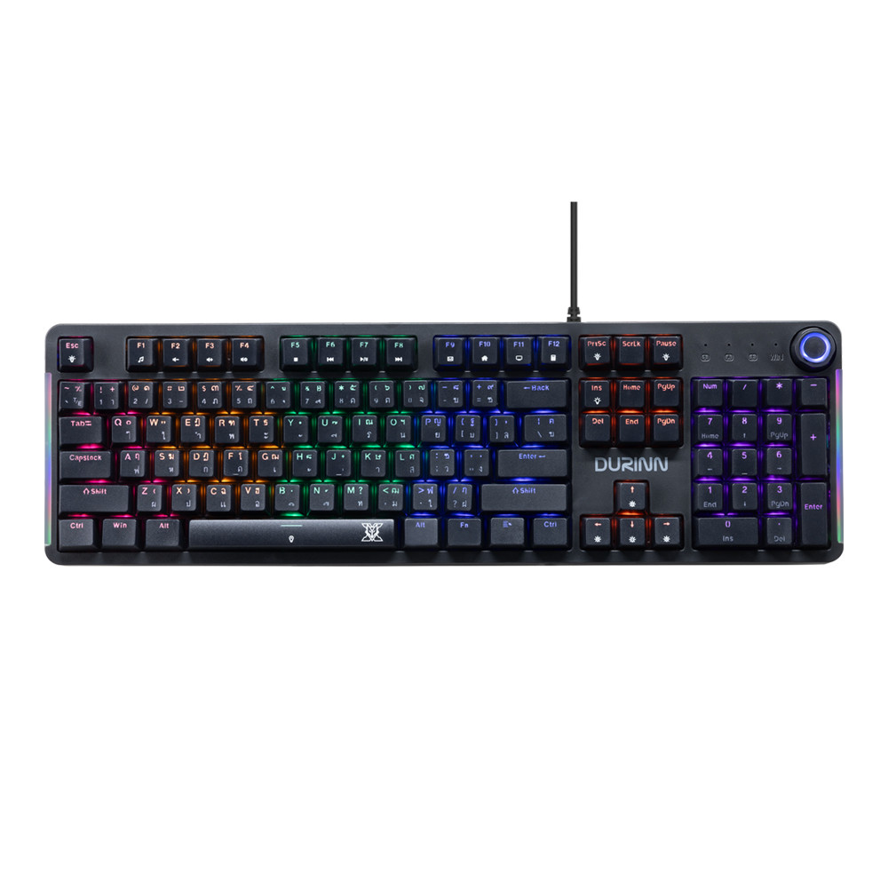 KEYBOARD (คีย์บอร์ด) NUBWO X800 DURINN (BLACK) (BLUE SWITCH - MINI RGB - EN/TH) %