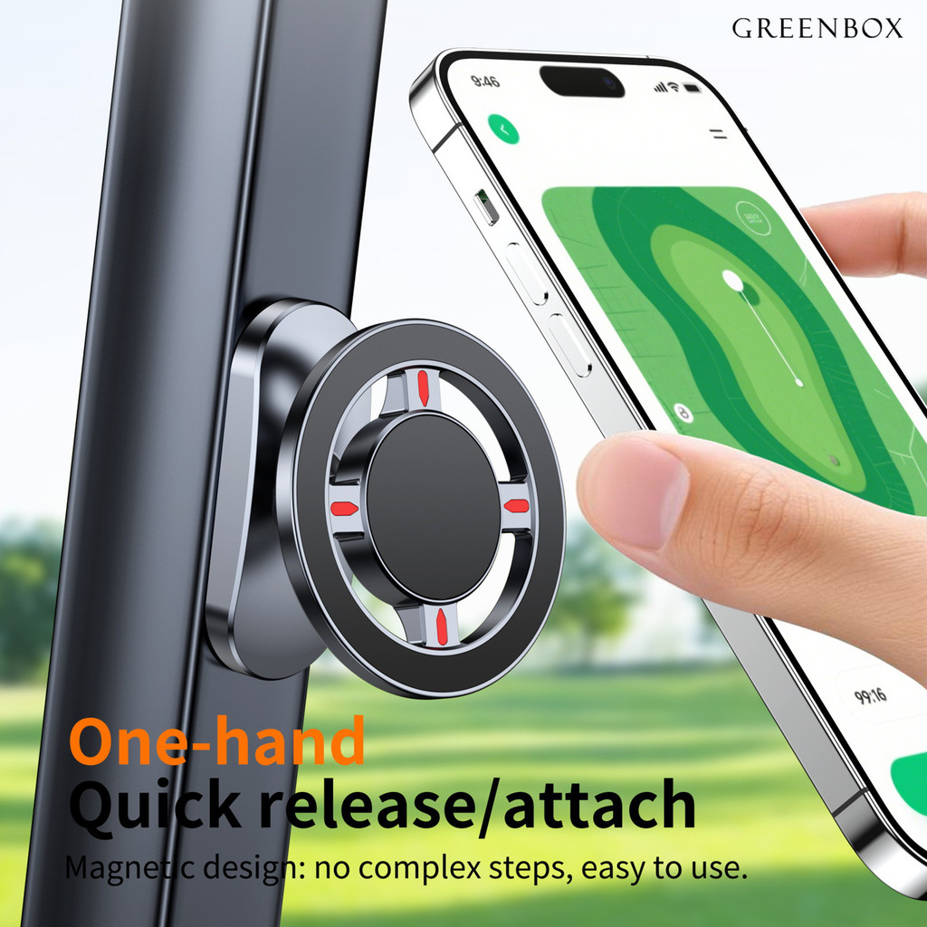 Greenbox Golf Cart Phone Holder ic Smartphone Holder on Golf Cart Phone Holder for MagSafe Phones Go