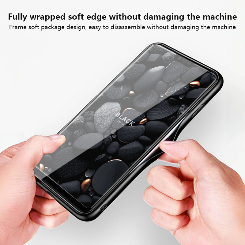 เคสสำหรับ VIVO Y16 Y35 5G Y56 5G เคสโทรศัพท์ก้อนกรวดเปลือกแก้วกันกระแทก - รูปที่ 4