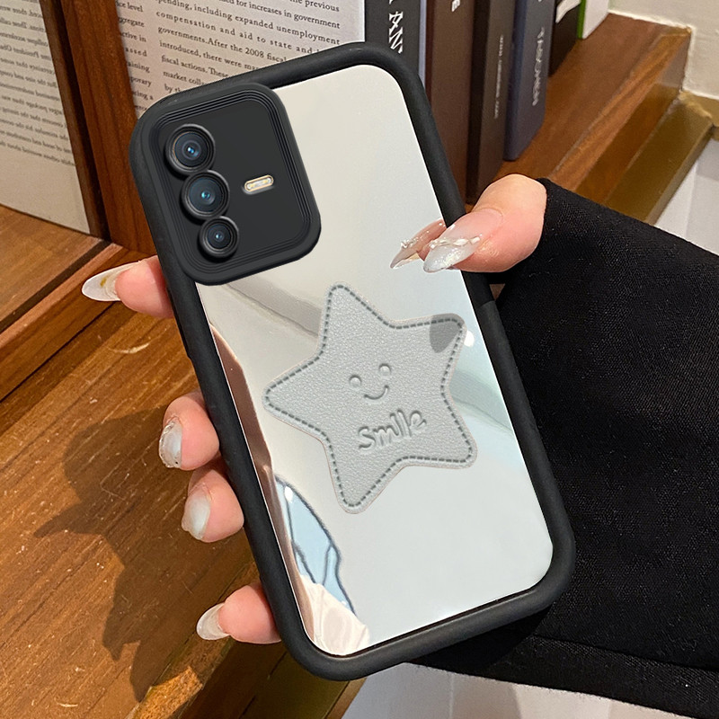 VIVO V23 5G V23i 5G V23E 4G V23E 5G Y75 4GกรณีCreative StarปลอกHPรูปแบบกระจกCesingซิลิโคนSoftcase