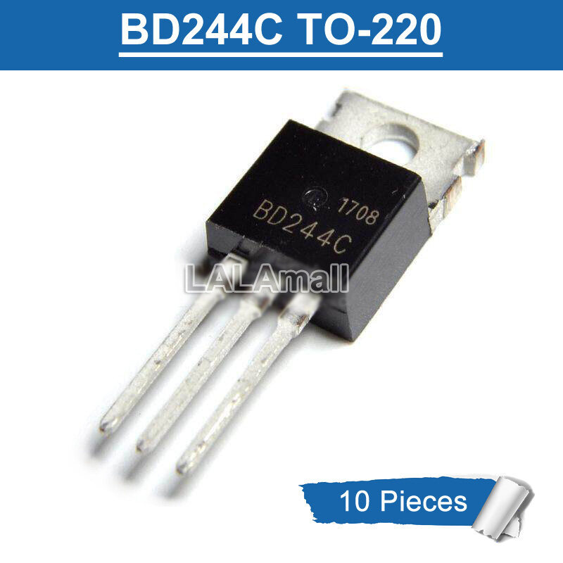 10pcs BD244C TO-220 BD 244C TO220 6A/100V PNP Power ทรานซิสเตอร์ใหม่เดิม