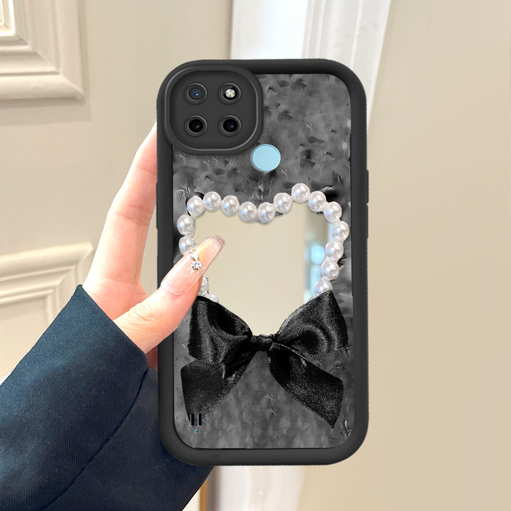 Realme C21Y C25Y สําหรับกระจกปลอกนุ่มน่ารัก Softcase การ์ตูน Hp Full Kesing ผีเสื้อ Cassing 1142 JZ