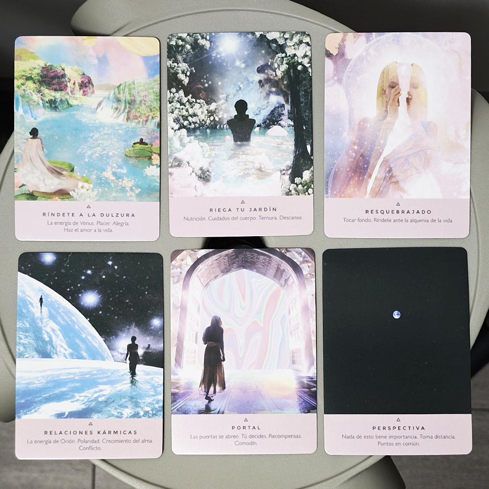 Starseed Oracle Deck 10.4*7.3 ซม.ภาษาสเปน 53 ชิ้น Oracle การ์ด