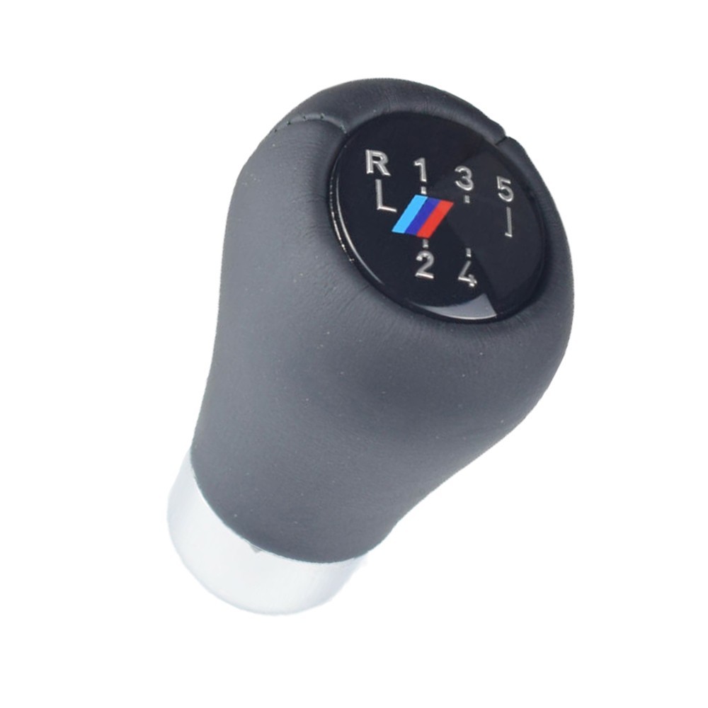HE ใหม่5 ความเร็วเกียร์หนังแท้สําหรับ Shift Knob สําหรับ BMW M E87 E90 E36 E46 E90 E91 E92 F30