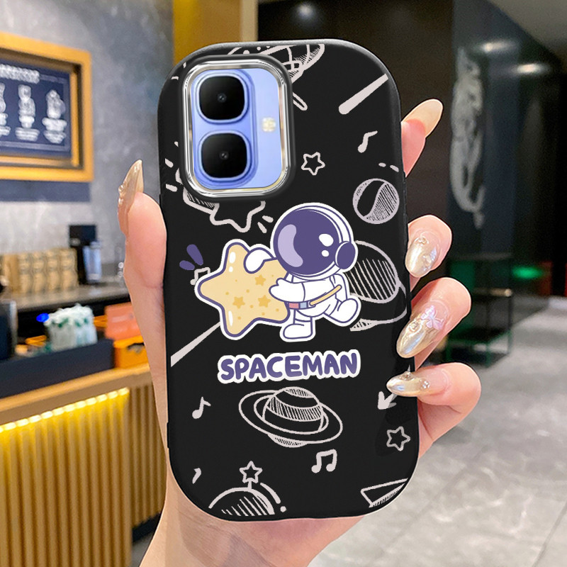 เคสสำหรับ Infinix Smart 10 Tecno POP 10 Spark Go 2 เคสโทรศัพท์กลมและอ้วนนักบินอวกาศซิลิโคนซอฟต์เชลล์