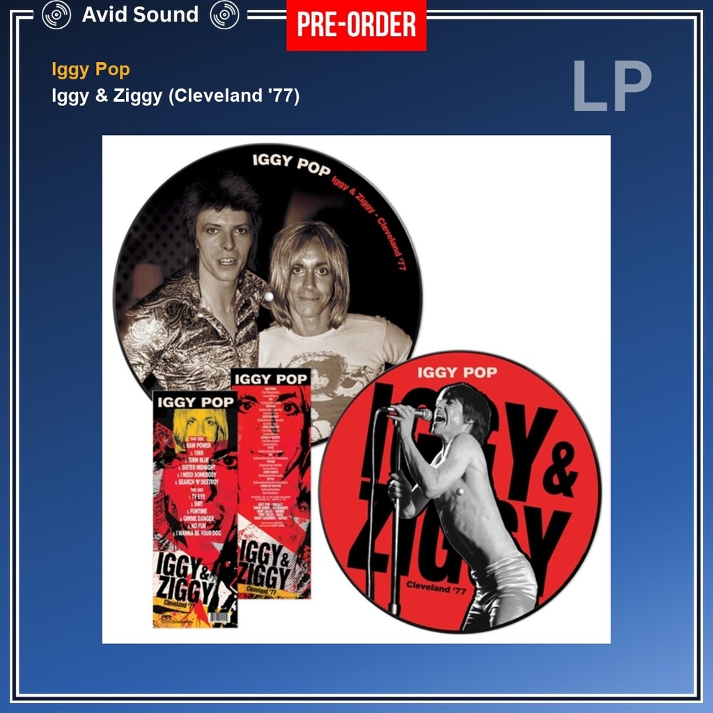 Pre-Order แผ่นเสียง Iggy Pop Iggy & Ziggy (Cleveland '77) ใหม่ ซีล Iggy Pop Vinyl LP