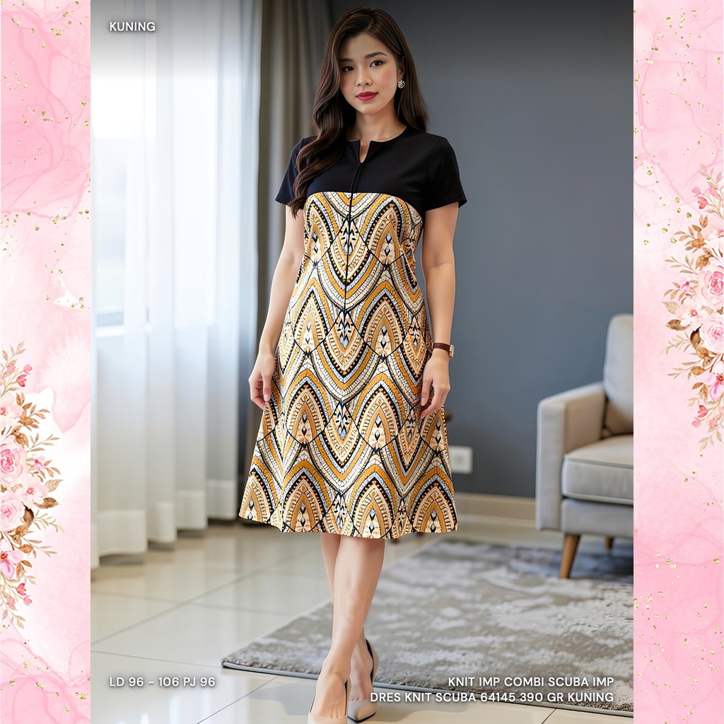 SCUBA KNIT DRESS 64145 390 GR Direct Order
