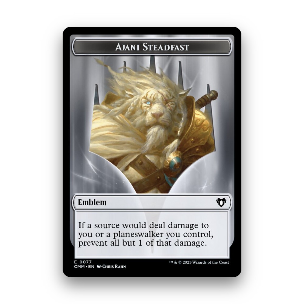 [MTG] Ajani Steadfast Emblem (#77) [TCMM] [COLORLESS] [COMMON] | Magic the Gathering