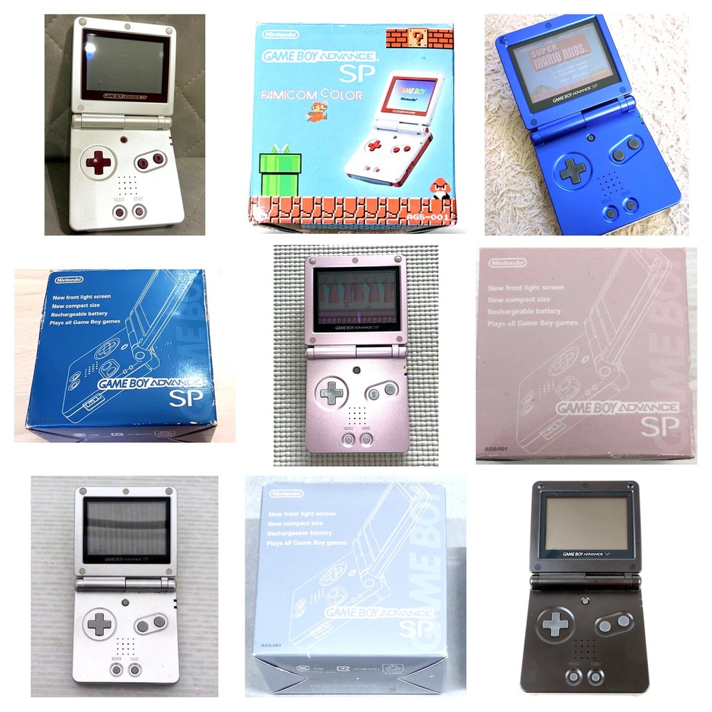 Nintendo Game Boy Advance SP AGS-001 Plays All GBA GBC Game Boy Games Front Light Rechargeable Conso