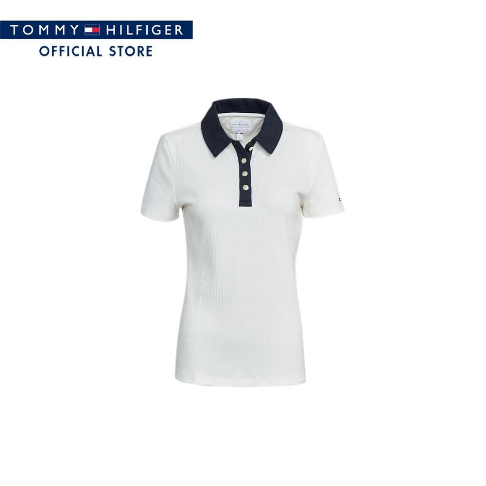 Tommy Hilfiger เสื้อโปโล ผู้หญิง รุ่น XW0XW04969 YA8 - สีขาว