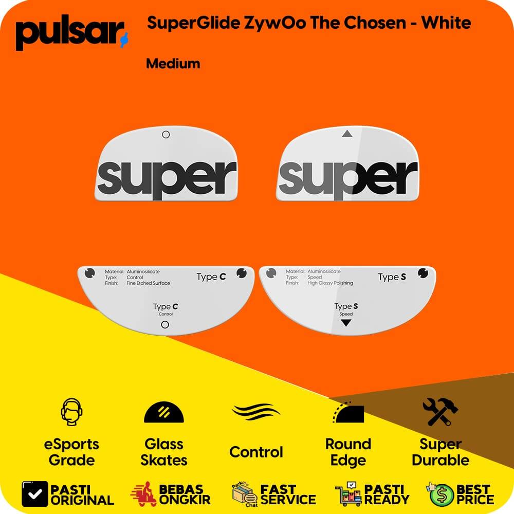 อุปกรณ์เสริมเมาส์สําหรับเล่นเกม-SuperGlide Pulsar SuperGlide Type-S/Type-CสําหรับZywOo The Chosen Fa