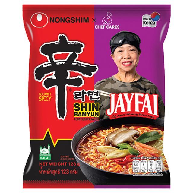 🏹 นงชิมนู้ดเดิ้ลซุปเจ๊ไฝต้มยำ 123กรัม 🌠 Nongshim Jayfai Tomyum Flavor 123g. ⋆ 8801043070362 ✳️ ของแห