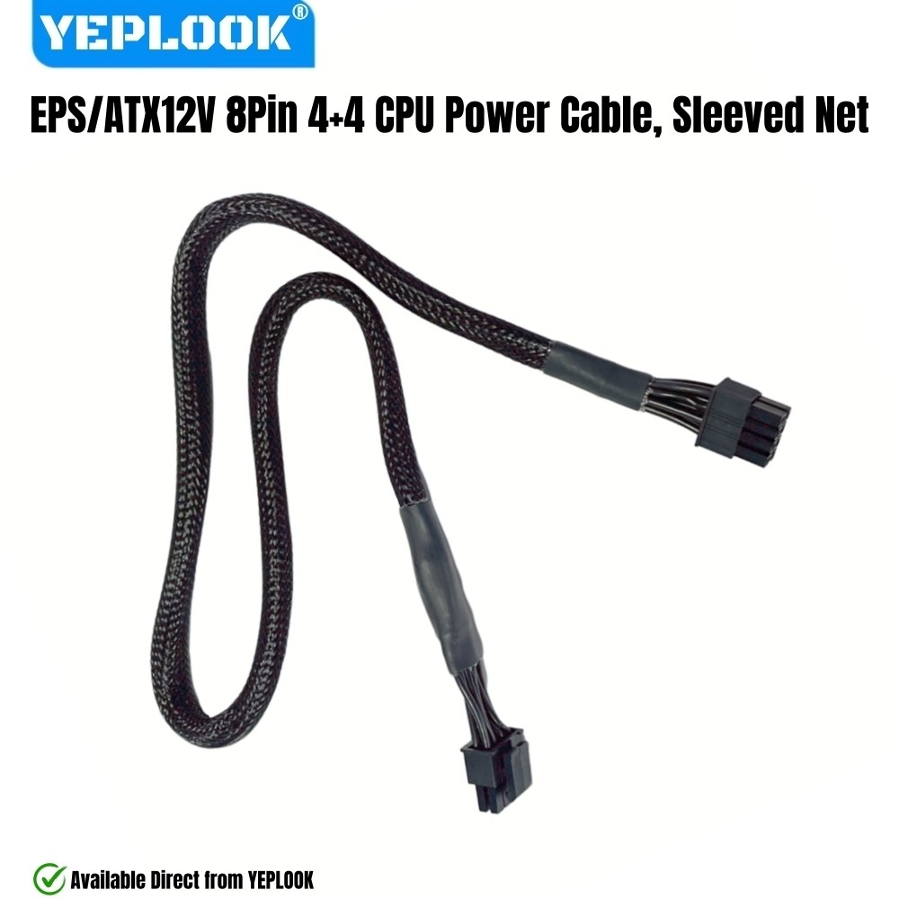 YEPLOOOK สายไฟ CPU สําหรับ Corsair TX550M, TX650M, TX750M, TX850M Modular Powers, 8Pin ถึง 8Pin 4+4P