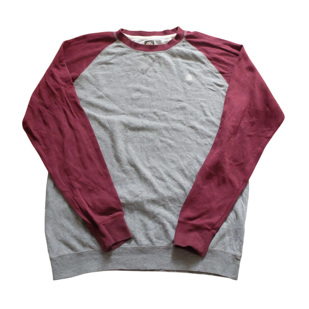 เสื้อ Element Skateboard Sweater อก 24.5 นิ้ว ยาว 30 นิ้ว สีเทา/แดงเข้ม