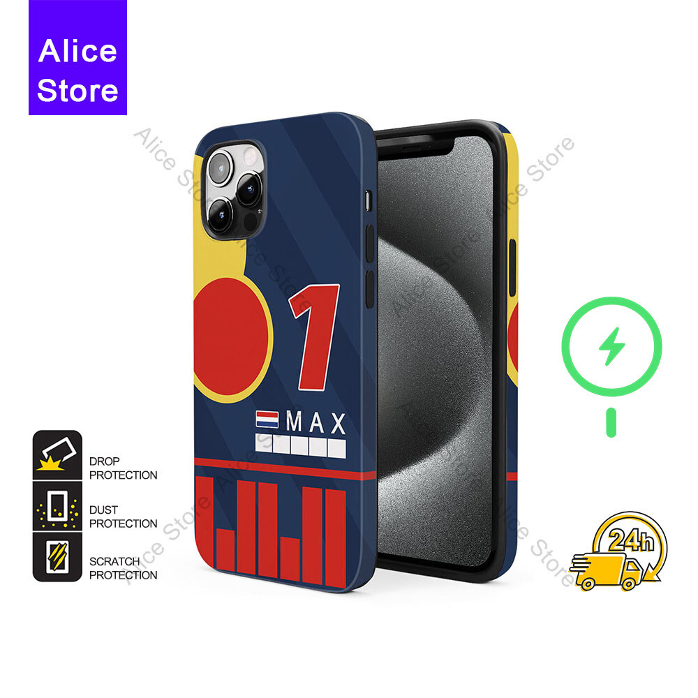 F1 Max Verstappen เคสโทรศัพท์สําหรับ iPhone 17 Pro Max / iPhone 16 Pro Max / 15 Pro Max / 13 เคสป้อง