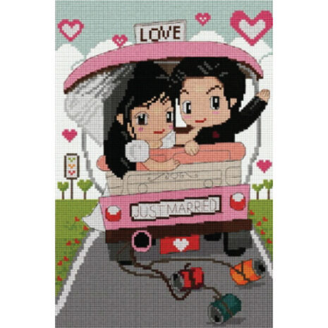 PINN SHOP ชุดปักครอสติช : Just married [49-B]