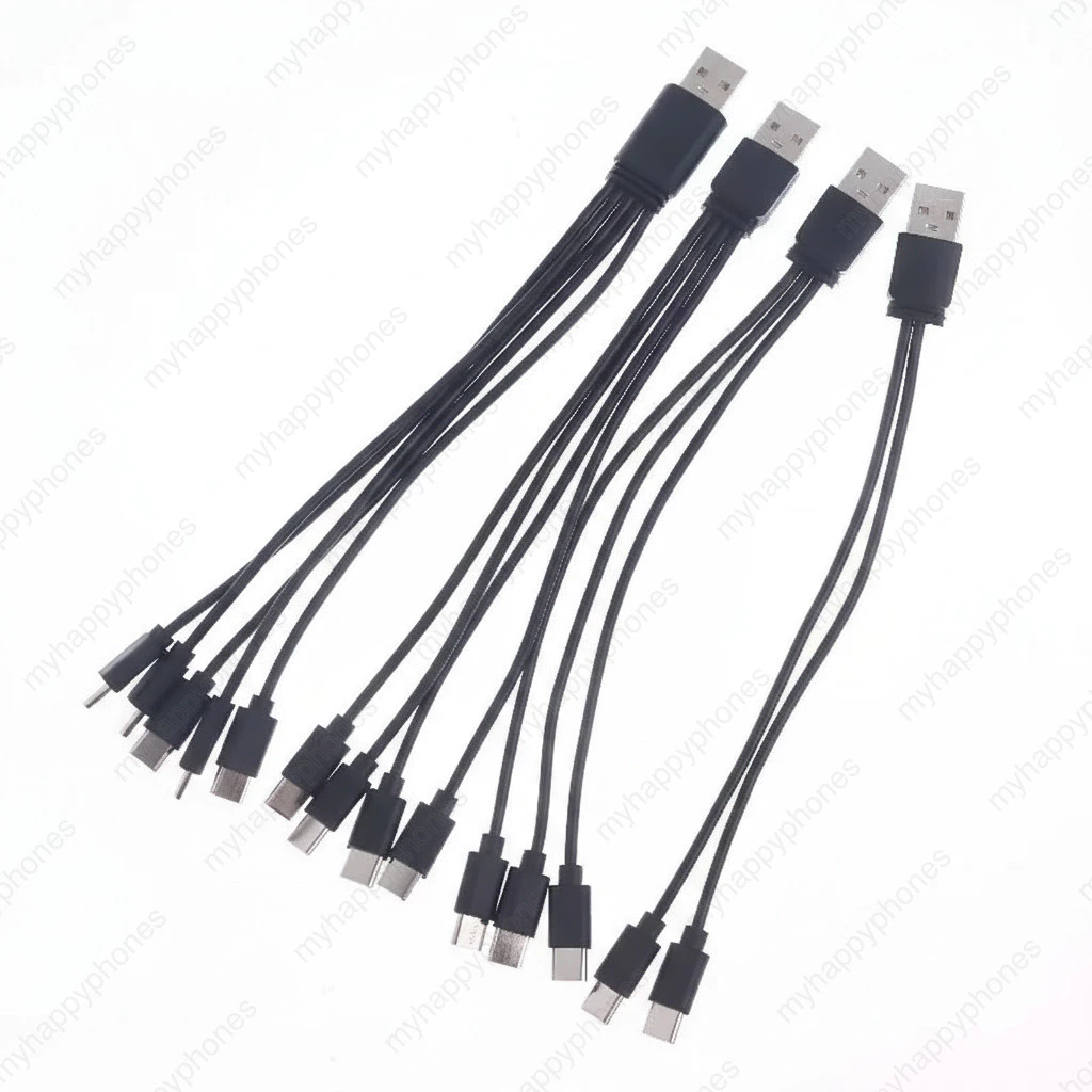 สายชาร์จสั้น 20 ซม. USB to Type-C Splitter 1 ออก 2/3/4/5 สายชาร์จหลายหัว พกพาสะดวก