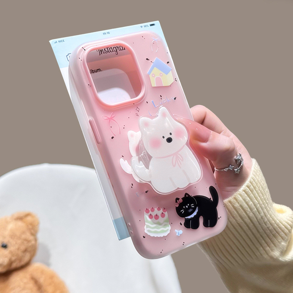 Jelly 2 In 1 เคสสุนัขน่ารัก Vivo Y05 V70 Fe Y21D Y400 V60 Lite Y19S Pro Z10R 5G Y29 5G Iqoo Z10 Lite