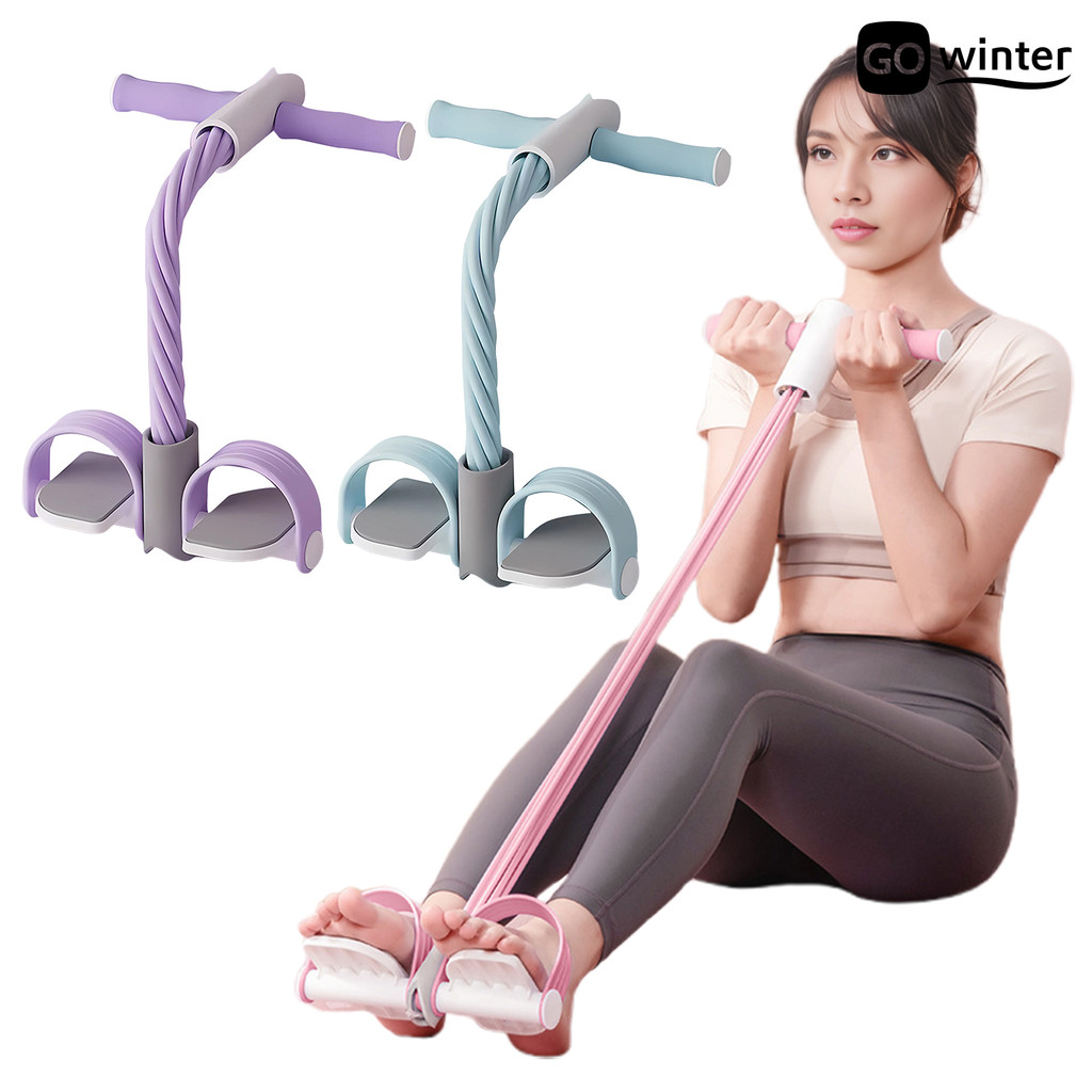 [GT.z] 4/6-Tube Pedal Puller Resistance Band พร้อมที่จับ TPE โยคะยืดหยุ่นซิทอัพดึงเชือกผู้ชายผู้หญิง