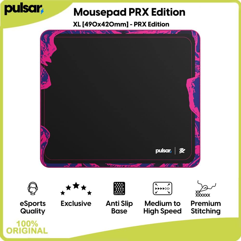 Pulsar Gaming Mousepad PRX Edition Size XL [490x420mm] PRX Edition Professional Anti Slip Esports De