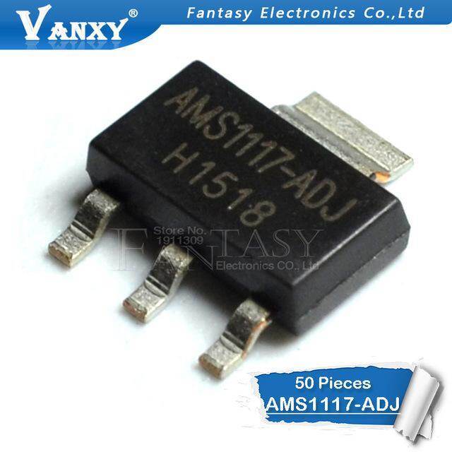 50 ชิ้น AMS1117-ADJ SOT223 AMS1117-ADJ SOT-223 VOLTAGE REGULATOR SMD IC ใหม่และต้นฉบับ