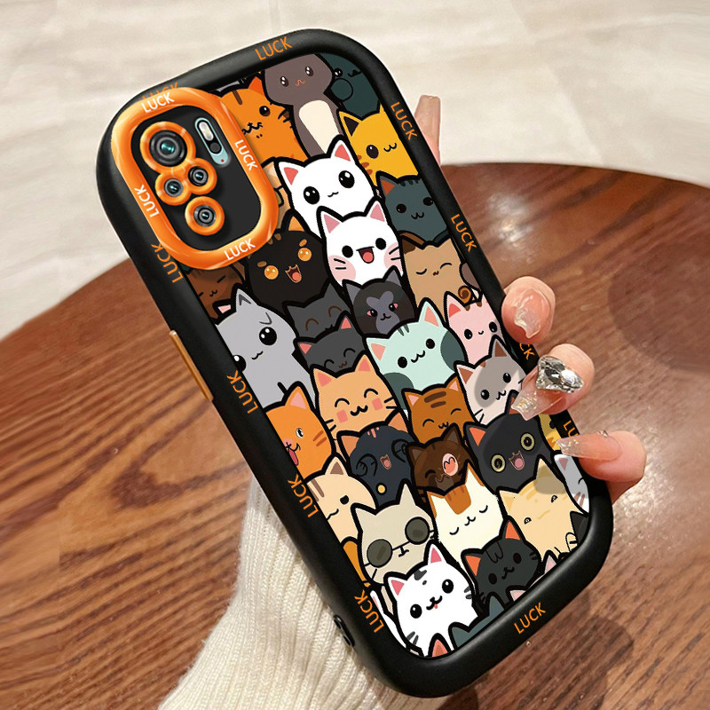 เคสสำหรับ Xiaomi Redmi Note 10 4G Note 10s POCO M5s เคสโทรศัพท์แมวซิลิโคนกันกระแทก
