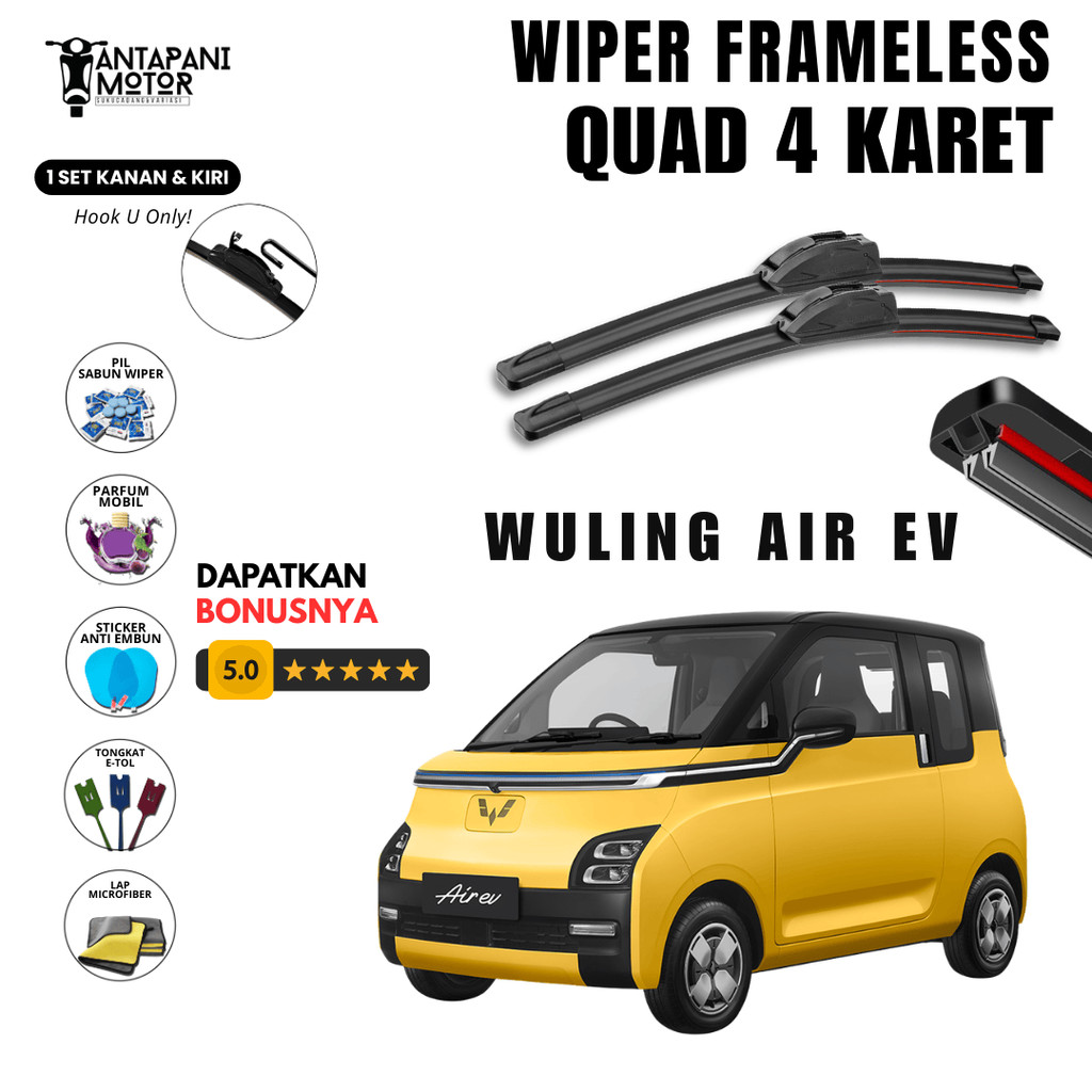 Wuling Air Ev Quad ที่ปัดน้ําฝนกระจกรถยนต์ฟรี 5 โบนัส