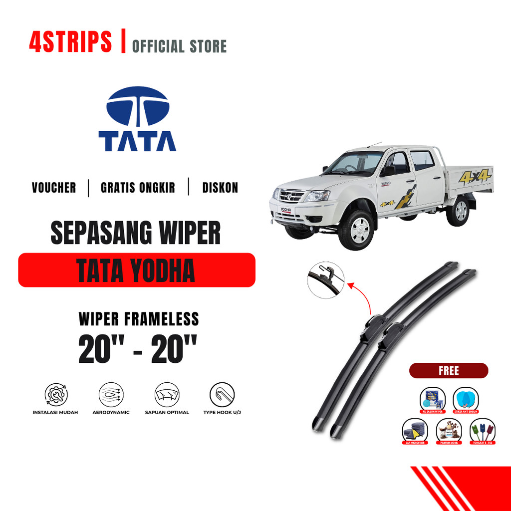 Tata Yoha ที่ปัดน้ําฝนกระจกรถยนต์ไร้กรอบฟรี 5 โบนัส