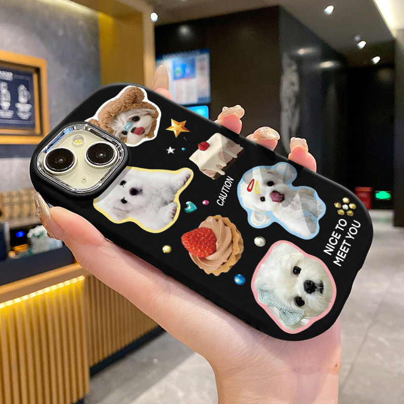 เคสสำหรับ iPhone 6 Plus 6s Plus 7 Plus 8 Plus X Xs Max Xr 11 Pro Max เคสโทรศัพท์สุนัขเค้กกันกระแทกกลมและอ้วน ราคา ถูกที่สุด ดีลบีเคเค แกลเลอรีภาพที่ 7