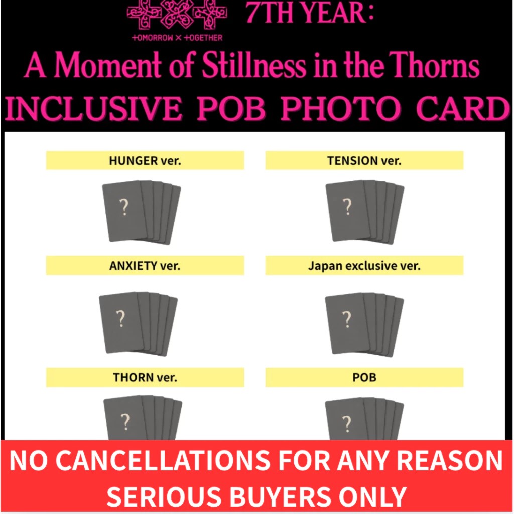 TXT 7TH YEAR: A Moment of Stillness in the Thorns POB PHOTO CARD OFFICIAL